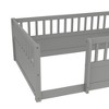 KWPZQEB Twin Size Montessori Toddler Floor Bed for Girls and Boys, Wood Bed Frame with Removable Safety Guardrails & Wood Slats - 4 of 4