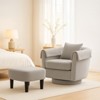 FONTOI Swivel Accent Chair with Ottoman Set, Armchair with Removable Back Pillow&Armrest Covers for Living Room, Office, Gray, 24.6"*24.8"*27" - 2 of 4