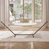Double Hammock with Stand, 2 Person Cotton Rope Hammock with Pad & Pillow, Heavy Duty 450LB Portable Outdoor Hammock for Backyard Garden - 2 of 4
