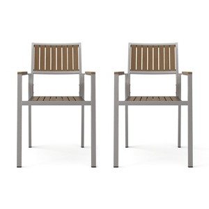 TiramisuBest 25.75in Swivel Counter Stool, Set of 2, Polyester Charcoal Dining Chairs - 1 of 4