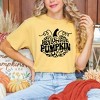 Simply Sage Market Women's Leopard Hey Pumpkin Short Sleeve Garment Dyed Tee - 2 of 2