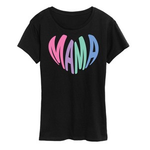 Women's - Instant Message - Mama Heart Short Sleeve Graphic T-Shirt - 1 of 4