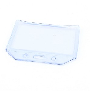 Unique Bargains Clear Plastic Waterproof Horizontal ID Card Business Name Badge Holder - 1 of 4