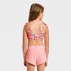 Girls' 3pc Splashberry Fun Bikini Short Set - Cat & Jack™ Light Pink - 4 of 4