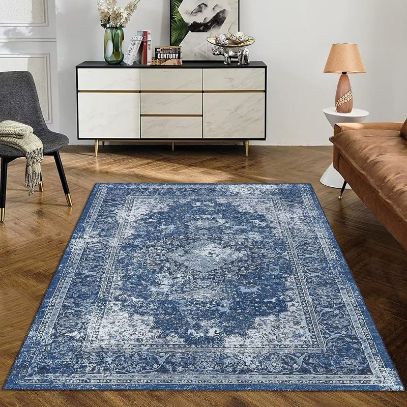Washable Area Rugs for Living Room Vintage Persian Rug Boho Distressed Rug Carpet, 2 of 8
