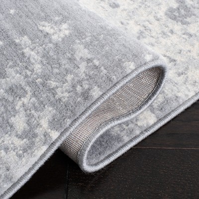 Elegant Brentwood 9' Square Grey/Ivory Abstract Area Rug