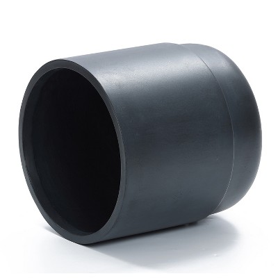 Modern Gray 17'' MgO Outdoor Round Planter with Drainage Hole
