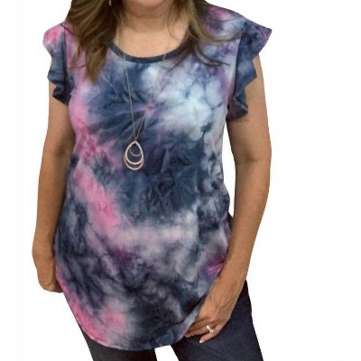 Women's Printed Ruffle Sleeve Top - HEIMISH USA