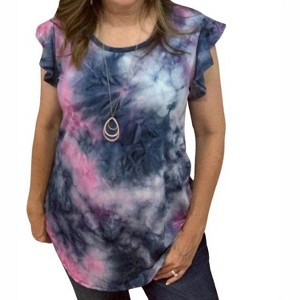 Women's Printed Ruffle Sleeve Top - HEIMISH USA - 1 of 1