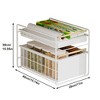 Carbon Steel Kitchen Cabinet Pull-Out Basket Under Sink Rack Multi-Function Bowl And Dish Seasoning Storage Rack Pull-Out Layered Shelf - 2 of 4