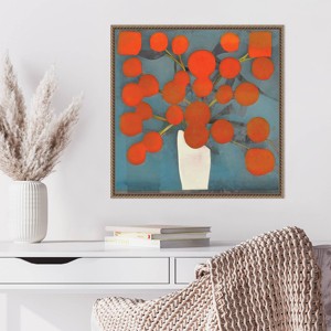 Amanti Art Abstract Orange Flowers by Elena Ray Framed Wall Art Print - 1 of 4