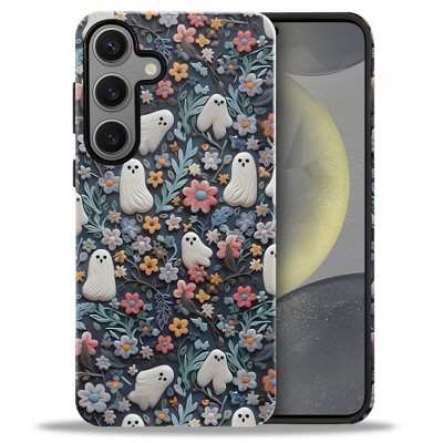 BONGEEK Case Compatible with Samsung Galaxy S24 FE,Scratch Resistant Hybrid 2-Layer Hard Shell Bright Phone Case, Floral