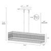 LNC Chispa 4-Lights 35.4" Modern Oversized Luxury Rectangle Crystal Chandelier, Black and Crytal - 3 of 4