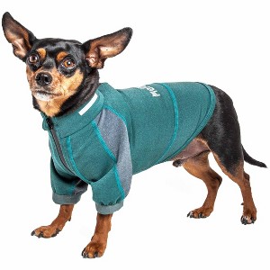 Dog Helios (R) 'Eboneflow' Mediumweight 4-Way-Stretch Flexible And Breathable Performance Dog Yoga T-Shirt - 1 of 4