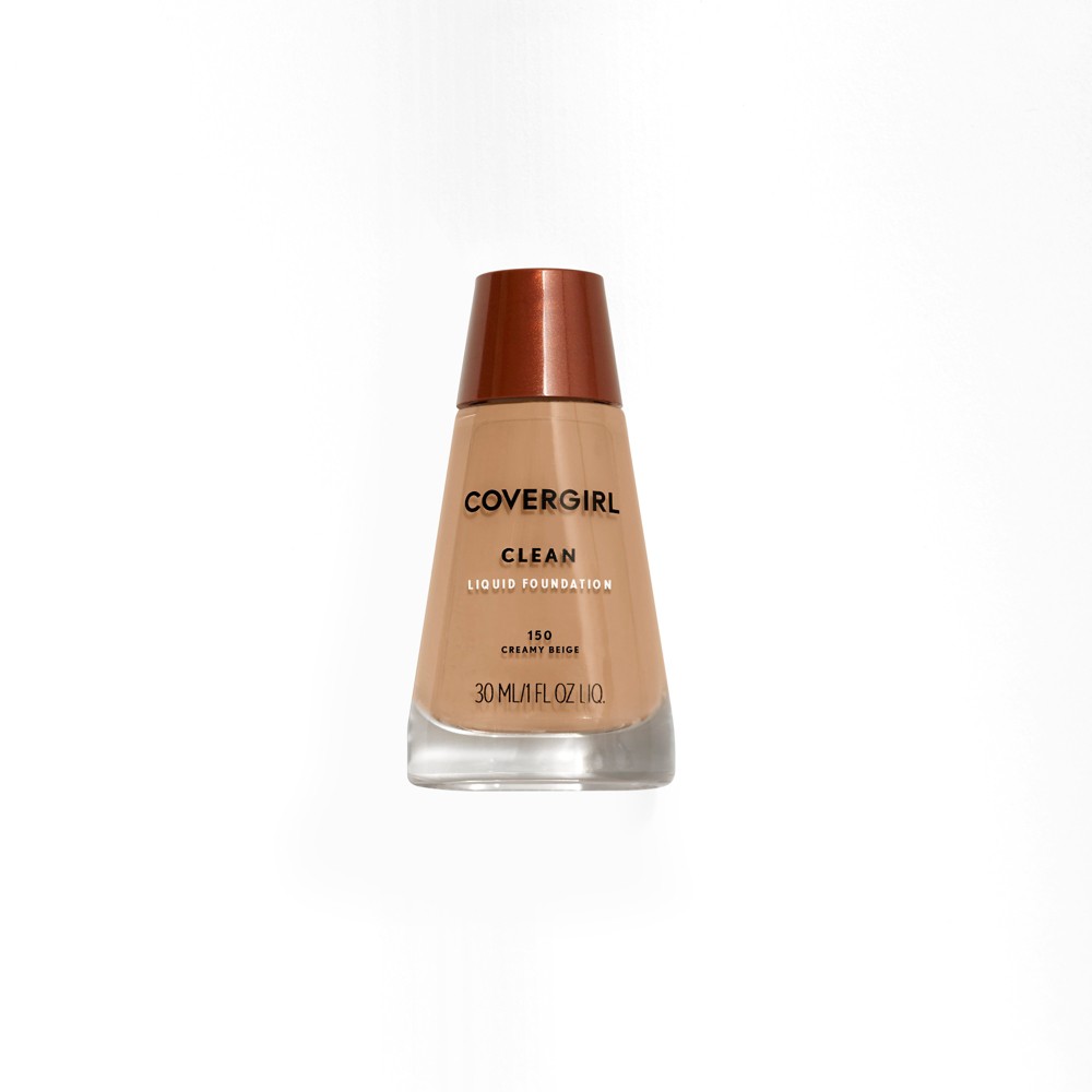 Photos - Other Cosmetics CoverGirl Clean Liquid Foundation - 150 Creamy Beige - 1 fl oz 