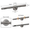 LLHZSY 2-Light Picture Light 23 3/5" Wall Light Sconce, 360° Rotate Aluminum Tube, E12*2(Bulb no Include)-Nickel - 4 of 4
