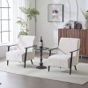 1pc Modern Lounge Chair with Polyester Upholstery and Metal Frame No Table Included for Living Room Bedroom or Office Use - Coolbibila - 2 of 4