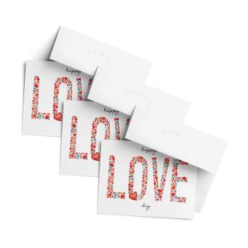 Love/Friendship Greeting Card Pack (3ct) "Happy Love Day" by Ramus & Co