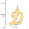 Black Bow Jewelry 14k Yellow Gold Madison Collection LG Classic Script Initial D Pendant - 4 of 4