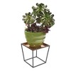 14" Small Arne Plant Stand with Copper Tray, Sleek Design - ACHLA Designs: No Assembly, Square Shape - 2 of 3