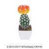 Unique Bargains Artificial Plants Mushroom-Top Cactus in Pot Plastic 3.03"x3.03"x7.87" 1 Pcs - 3 of 4