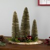 Northlight Trio of Bottle Brush Trees Christmas Decoration - 10.25" - 2 of 4