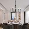 LNC Dolohovstrout 10-Light 43.3" Modern Candle Oversizded Chandelier,Black - 2 of 4