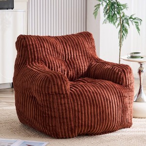 TUYOHW Soft Corduroy Bean Bag Chair,No Assembly Required with Memory Foam Fill,Plush & Cozy Lounger - 1 of 4