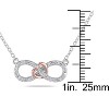 EVERLY JEWELRY | Two-Tone Silver 1/10ct TDW Diamond Infinity Heart Necklace - 3 of 4