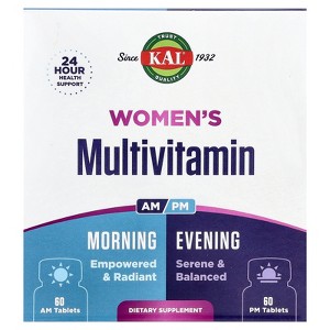 KAL Women's Multivitamin, Morning & Evening, 2 Pack, 60 Tablets Each - 1 of 4
