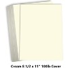 Hamilco Cream Colored Cardstock Thick Paper - 8 1/2 x 11" Heavy Weight 100 lb Cover Card Stock for Printer - 50 Pack - 2 of 4