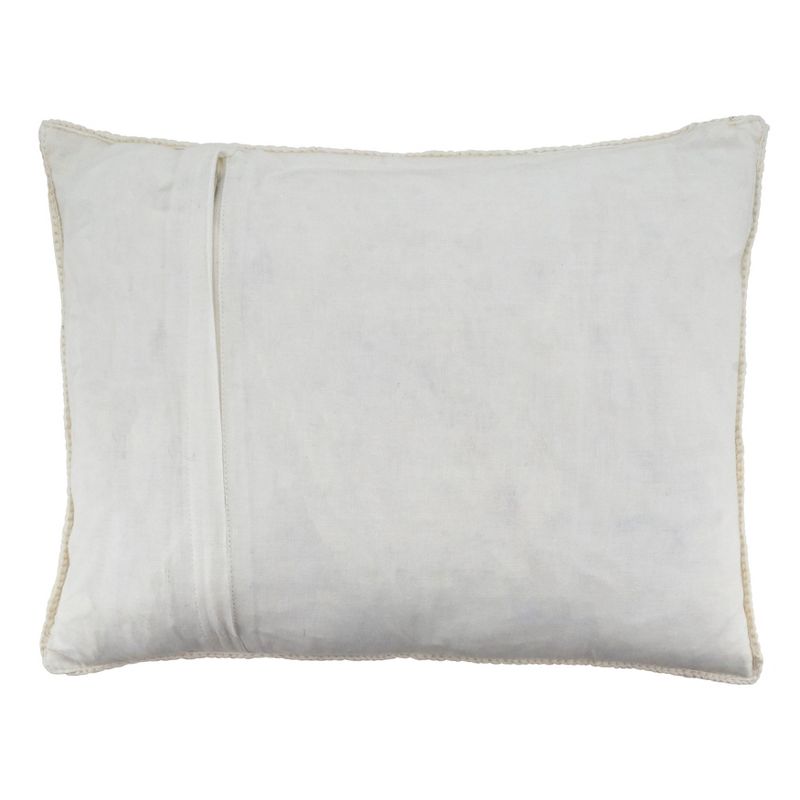 Saro Lifestyle Saro Lifestyle Crochet Decorative Pillow Cover, Multi, 12"x16", 2 of 3