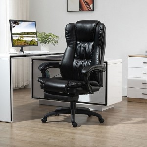 Okak Massage Executive Office Chair with 6-Point Vibration, Reclining Swivel Chair with Retractable Footrest, Comfy Chair for Home, Office - 1 of 4