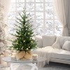 Puleo 3' Pre-Lit Artificial Christmas Tree in Burlap Sac Base - 4 of 4