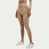Anna-Kaci Active Women's Seamless High Waist Ribbed Leggings with Sculpting Contour Panels and Compression Fit - 2 of 4