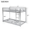 Grungis Full over Full Loft Bed with Ladder and Safety Guardrail,Metal Bunk Bed,Modern Loft and Bunk Bed for Bedroom - 3 of 4