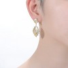 Guili Rhodium and 14K Gold Plated Cubic Zirconia Drop Earrings, Elegant Sparkle for Stylish Looks, Ideal for Everyday and Special Occasions - 2 of 2