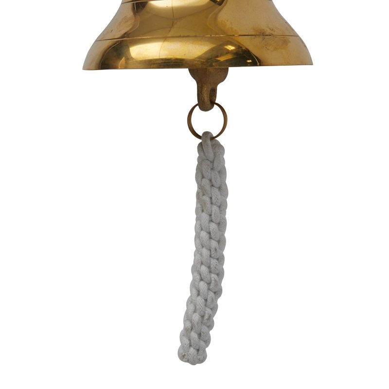 Brass Decorative Bell with Rope Detailing - Olivia & May, 5 of 8