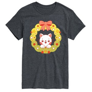 Men's - Instant Message - Chibi Cat Wreath Short Sleeve Graphic T-Shirt - 1 of 4