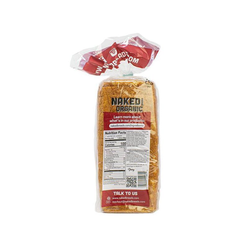Franz Naked Organic Minimalist Wheat Bread - 22.5oz, 3 of 6