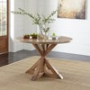 Charlotte Pedestal Dining Table Driftwood - Buylateral: 45.25" Round, MDF, 4-Seater - image 2 of 4