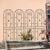 Lirago Black, 86.61"H * 19.68"W * 0.51"D, 4 pieces, Weatherproof Multi-functional Outdoor Screen - Laser-Cut Galvanized Steel Panel - 2 of 4