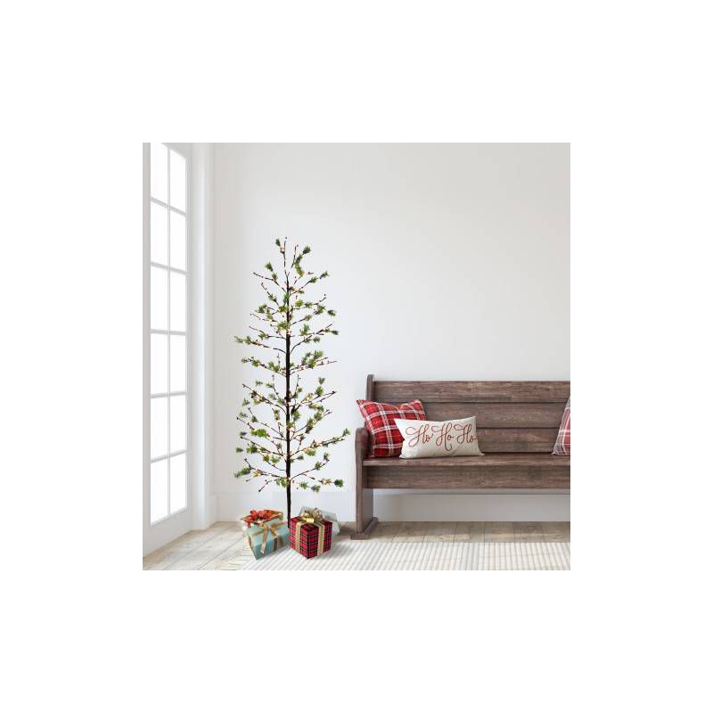 6ft Pre-Lit LED Artificial Christmas Twig Tree - Puleo, 2 of 5