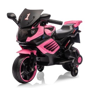 Kids Motorcycle, Ride On Car Toy with Training WheelsPowered Ride On Motorcycle Toy for Toddler Kids Boys Girls Ages 3-6 - 1 of 4