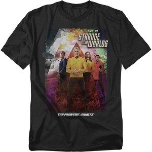 Men's Star Trek Strange New Worlds Planet Poster T-Shirt - 1 of 4