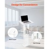 VEVOR Podium Stand, 50-Inch Acrylic Lectern, Portable Laptop Desk with Wide Reading Surface and Storage Shelf, Book Stopper, Transparent - 4 of 4