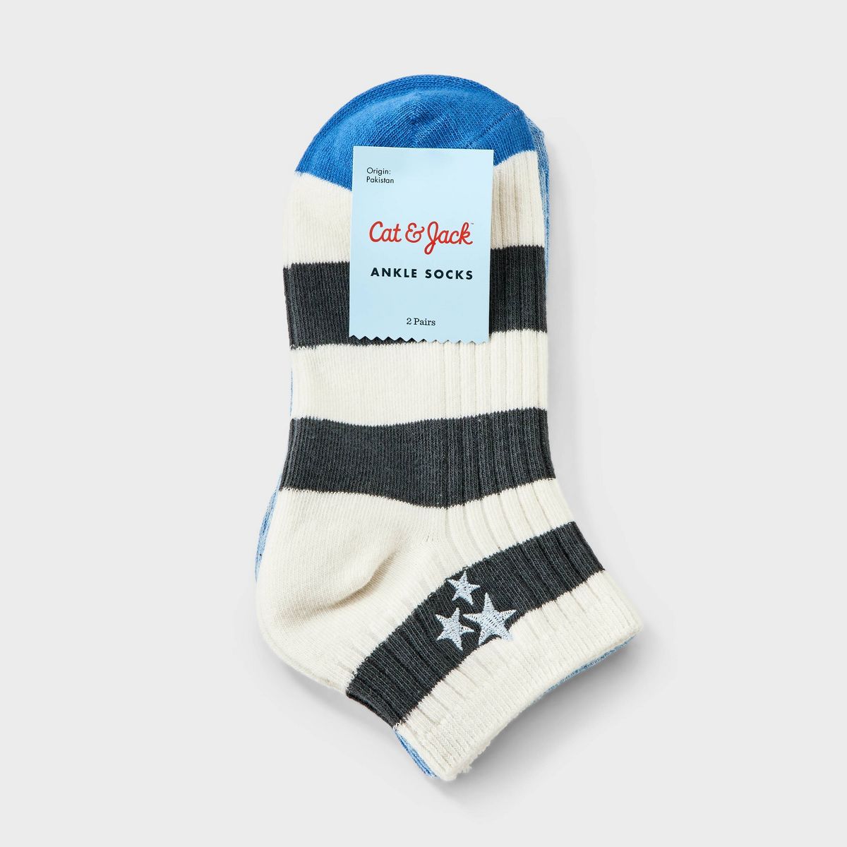 Girls' 2pk Ribbed Crew Socks - Cat & Jack™ - thumbnail 2
