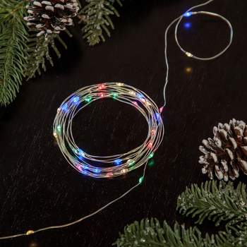 Northlight 50-Count Multicolor LED Micro Fairy Christmas Lights - 16ft, Copper Wire