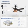 Airsurfer Ceiling Fan with Light, 52 Inch Ceiling Fan with Integrated LED Light and Remote, Quiet DC Motor, Matte Black Finish, 5-Blade Modern Design - 3 of 4