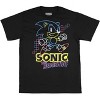Seven Times Six Sonic The Hedgehog Shirt For Boys Glow-In-The-Dark Neon Graphic T-shirt Black - 2 of 4
